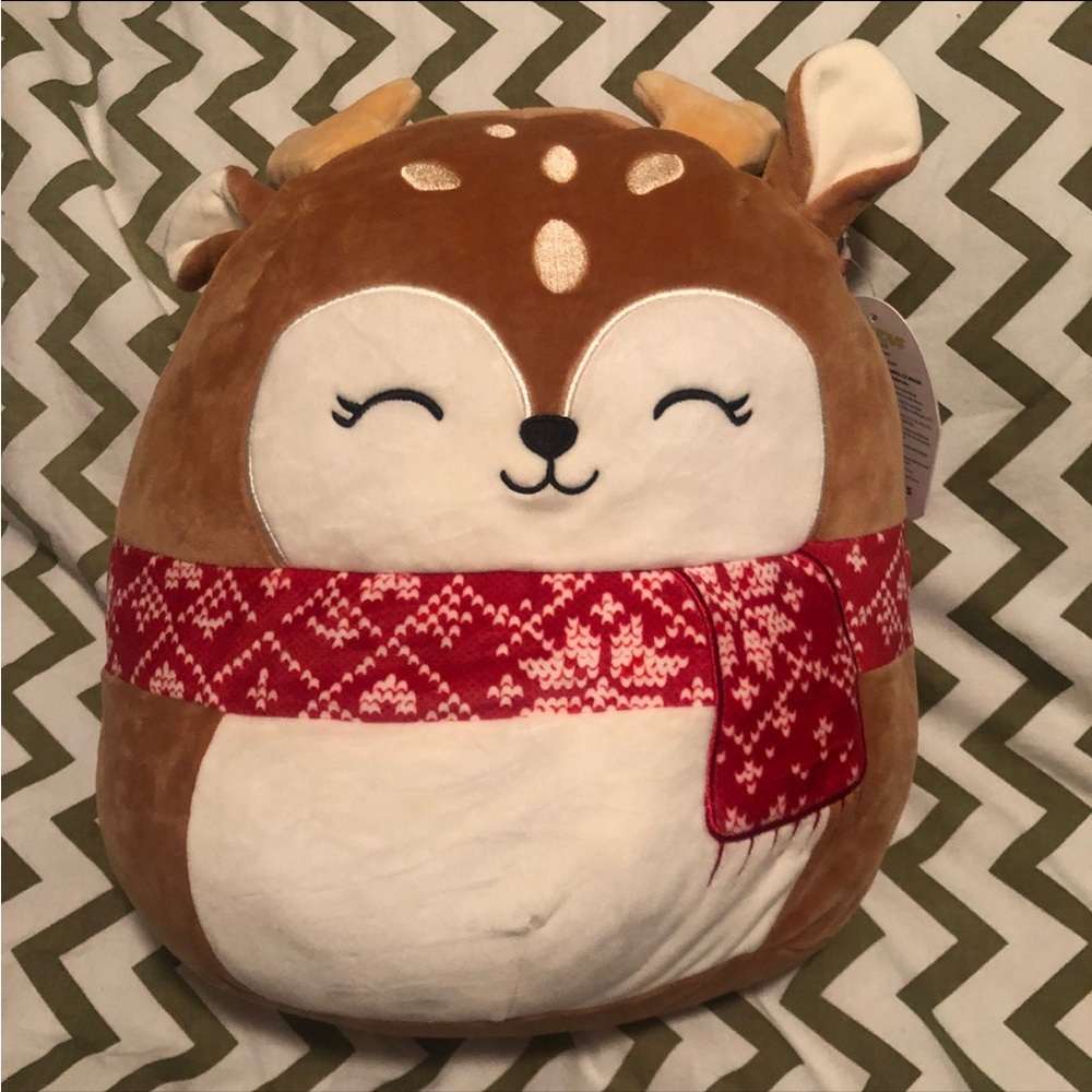 Squishmallows Dawn the Fawn with Scarf 11" Stuffed Plush